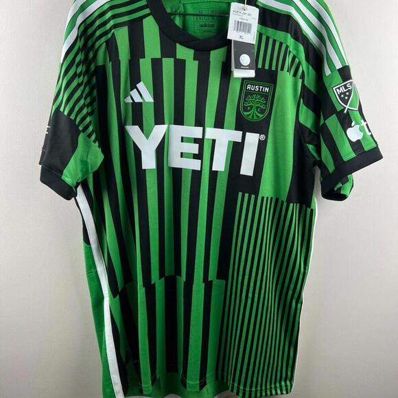 2023/24 Adidas Aeroready Austin FC MLS Soccer Jersey Mens XL  Yeti Green & Black - Picture 1 of 9